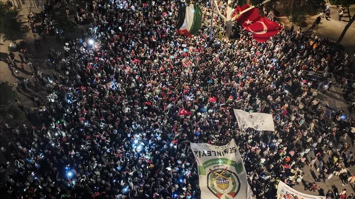 په استانبول کې په زرګونو تنو د فلسطین په ملاتړ یوه ستره مظاهره وکړه