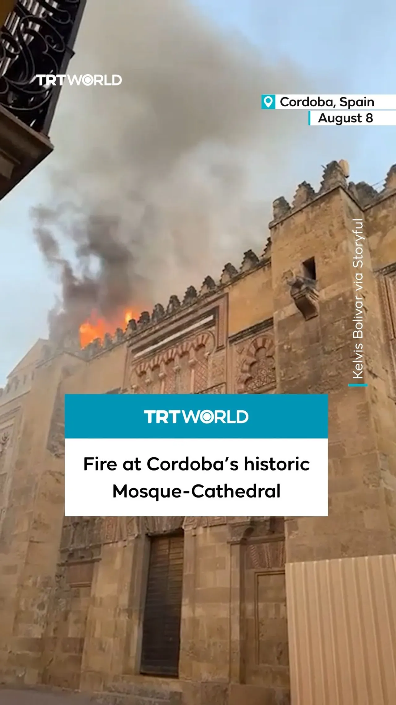 Fire engulfs Cordoba’s historic mosque-turned-cathedral