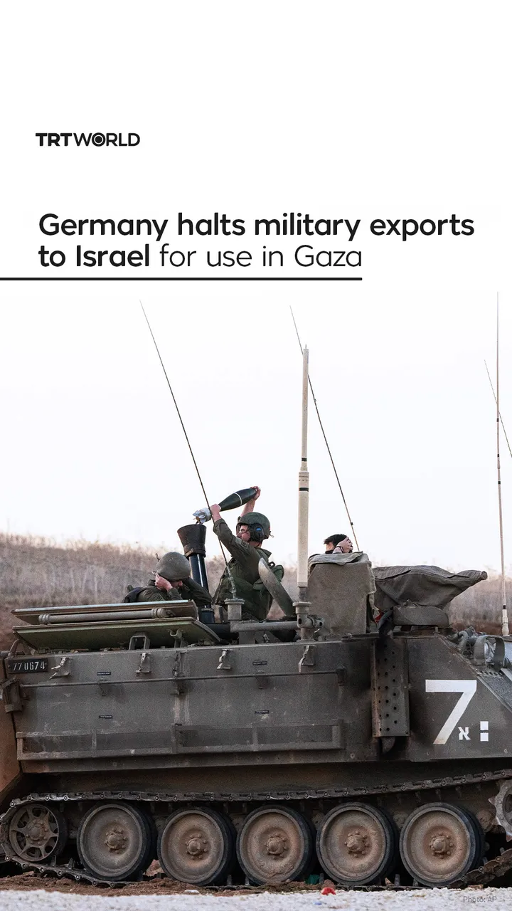 Germany halts military exports to Israel for use in Gaza