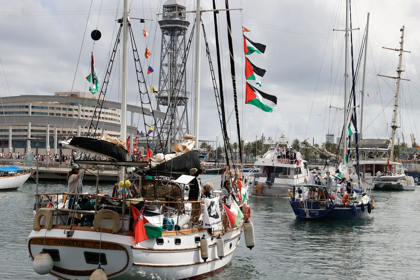 Storm forces Global Sumud Flotilla back to Barcelona port, delaying its journey to Gaza