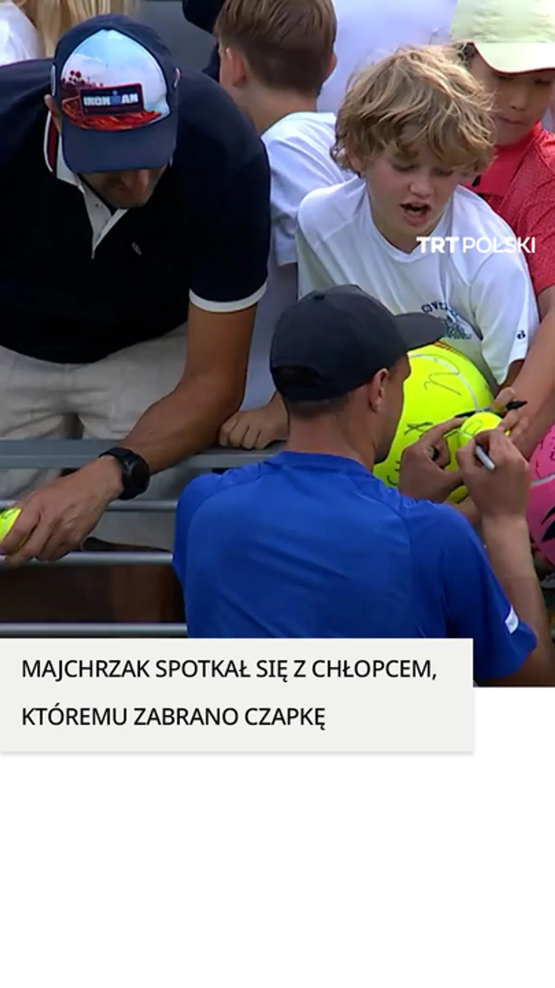 Kamil Majchrzak spotkał się z chłopcem, któremu zabrano czapkę podczas US Open