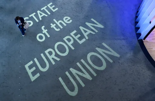Voorzitter van de Europese Commissie Von der Leyen houdt State of the Union-toespraak