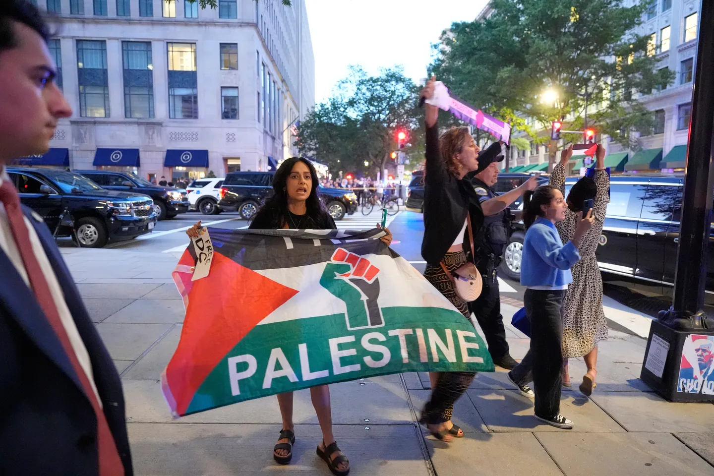 Pro-Palestine protesters disrupt Trump Cabinet dinner in Washington DC
