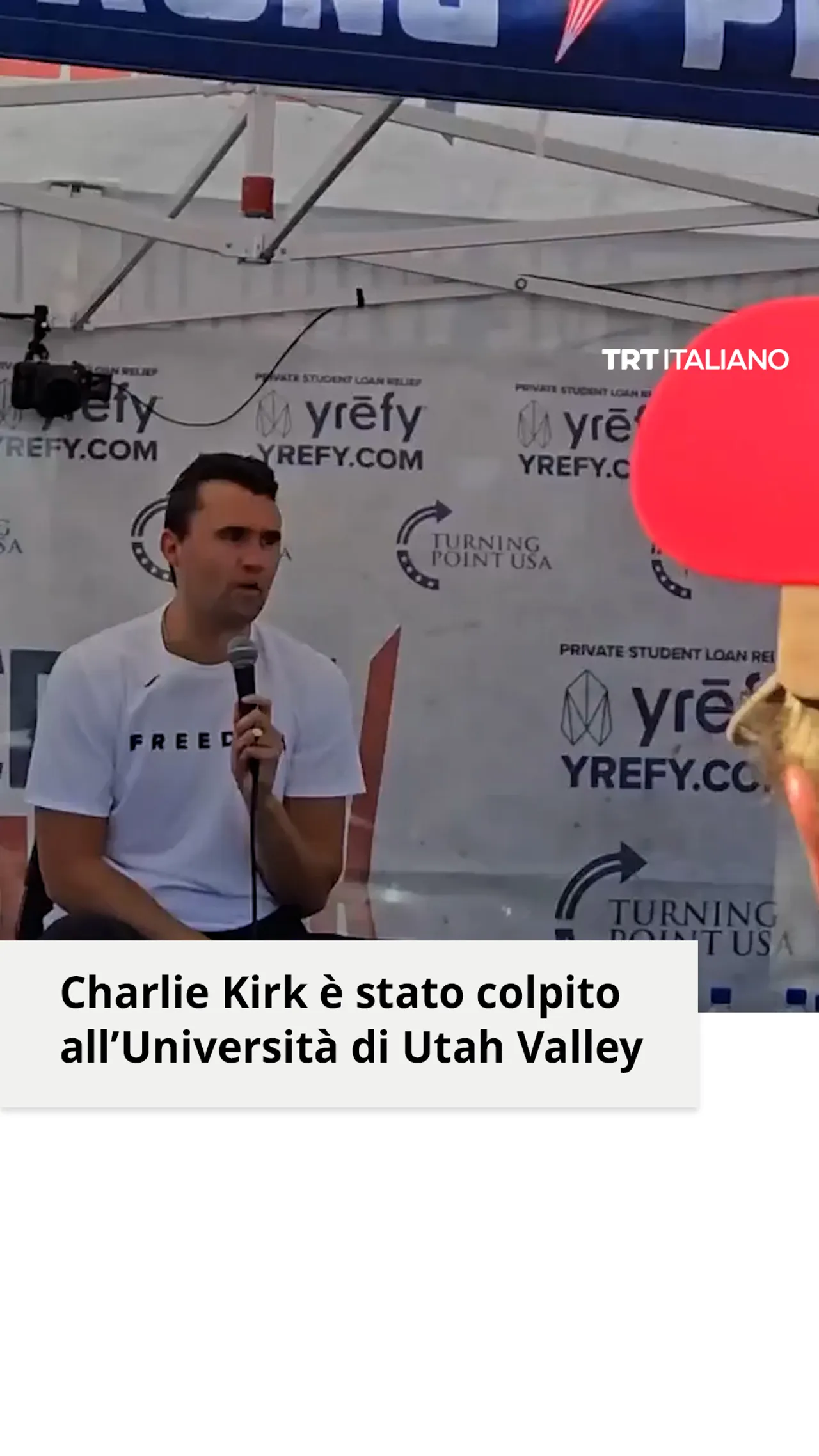 Charlie Kirk ucciso in sparatoria durante incontro nello Utah