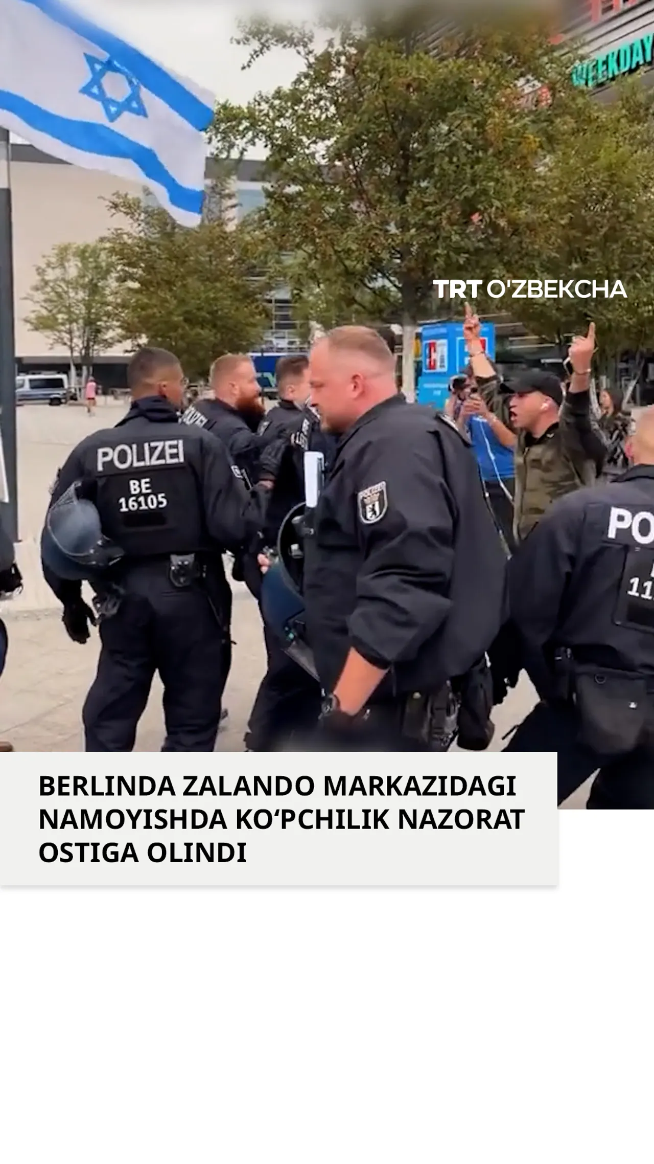 Zalandodagi namoyishda ko‘pchilik nazorat ostiga olindi