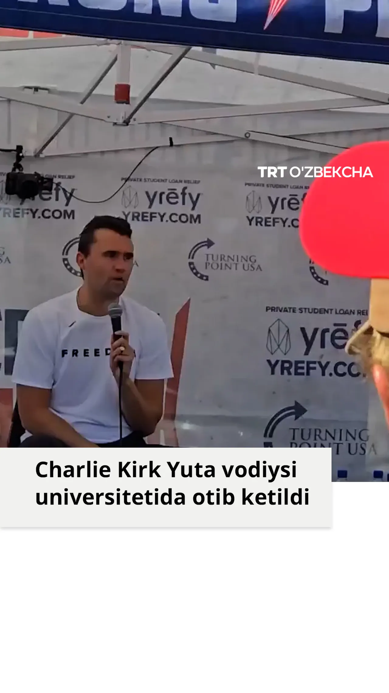 Charli Kirk Yuta vodiysi universitetida otib ketildi