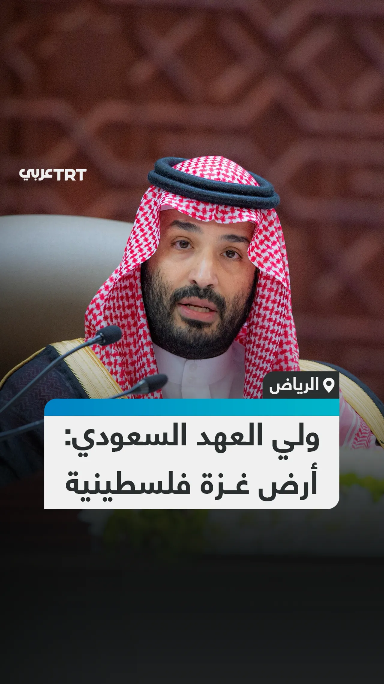 ولي العهد السعودي: أرض غزة فلسطينية