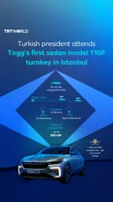 Turkish president attends Togg’s first sedan turnkey in Istanbul