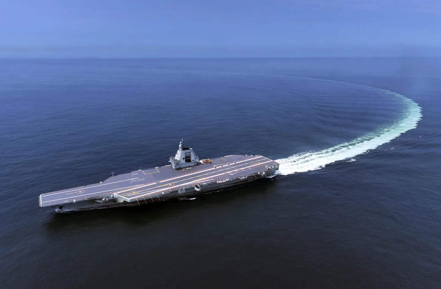 China’s newest carrier Fujian sails through Taiwan Strait