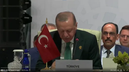ولسمشر رجب طیب اردوغان د اسلامي همکاریو سازمان او عرب لیګ په فوق العاده غونډه کې وینا وکړه.