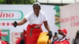 Nigerian chef Hilda Baci cooks largest meal of jollof rice ever, Guinness World Records says