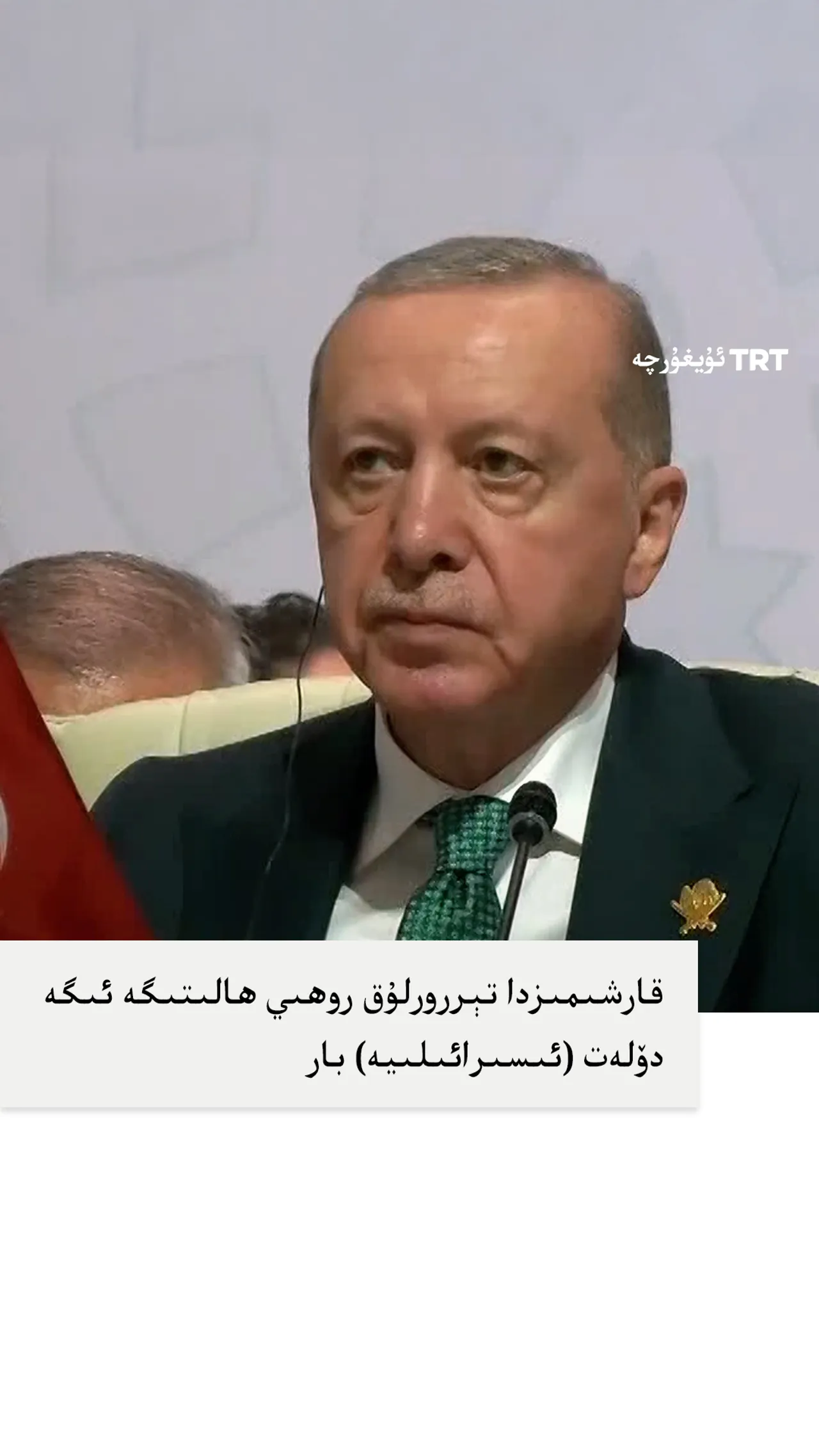 ئەردوغان: قارشىمىزدا تېررورلۇق روھىي ھالىتىگە ئىگە دۆلەت (ئىسىرائىلىيە) بار