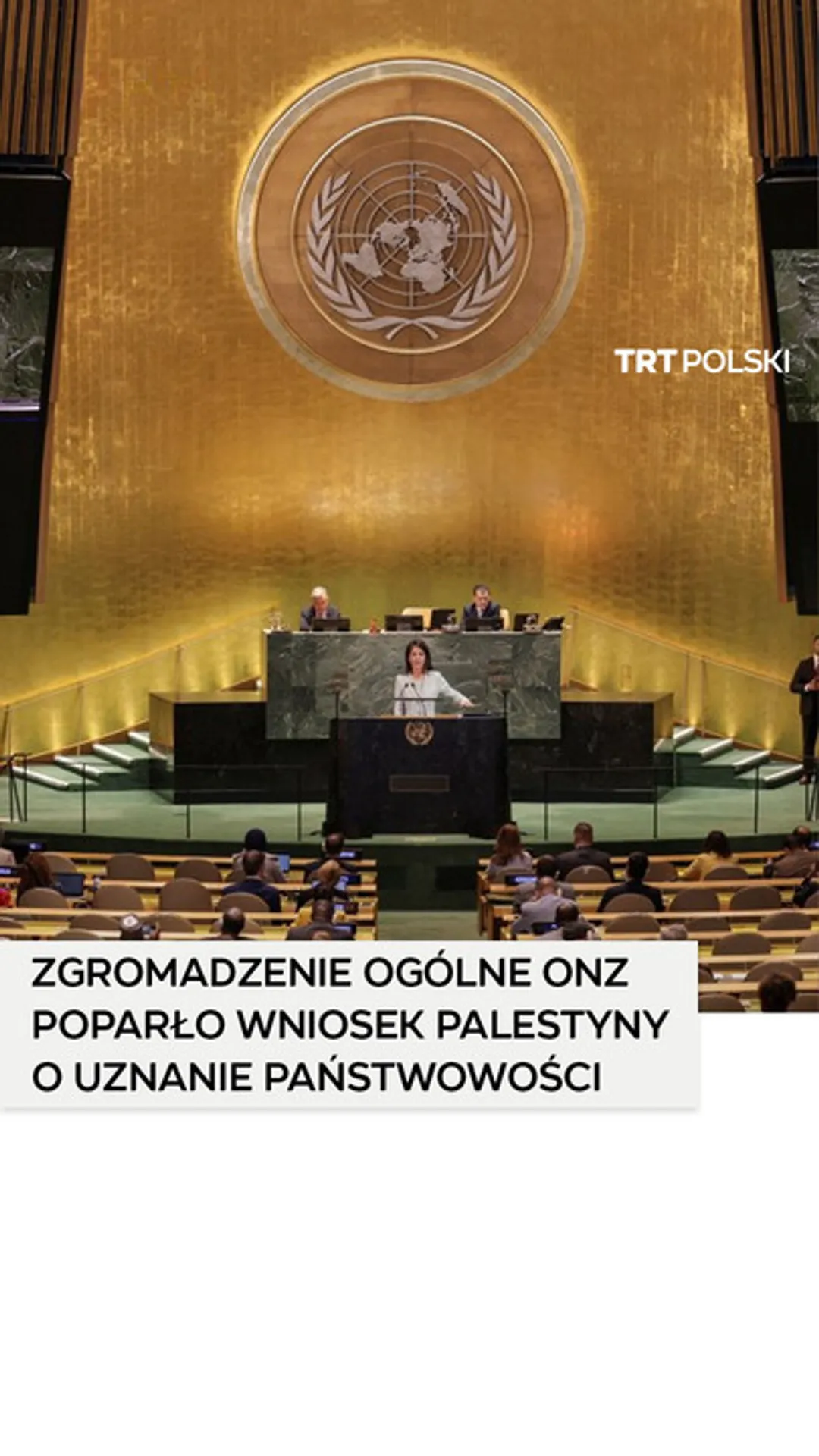 Zgromadzenie Ogólne ONZ poparło wniosek Palestyny o uznanie państwowości