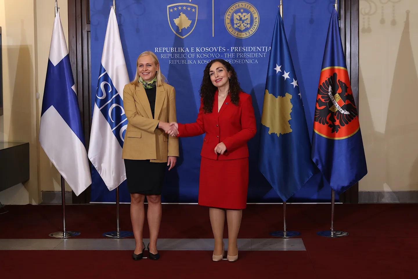 Presidentja Osmani priti në takim kryediplomaten finlandeze dhe kryesuesen e OSBE-së, Elina Valtonen