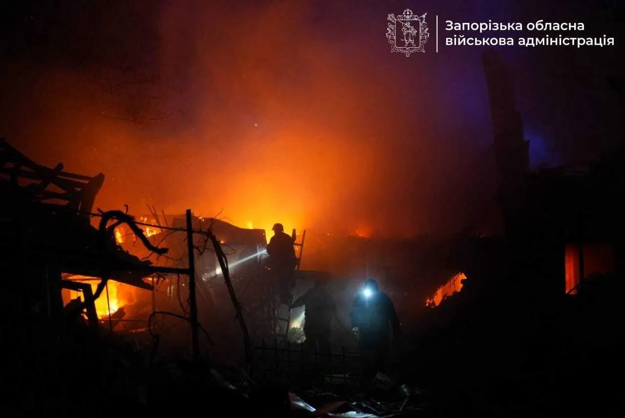 Ночная атака России на Запорожье