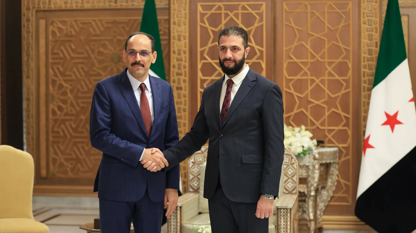 Turkish Intelligence Chief Kalin meets Syrian President al Sharaa in Damascus
