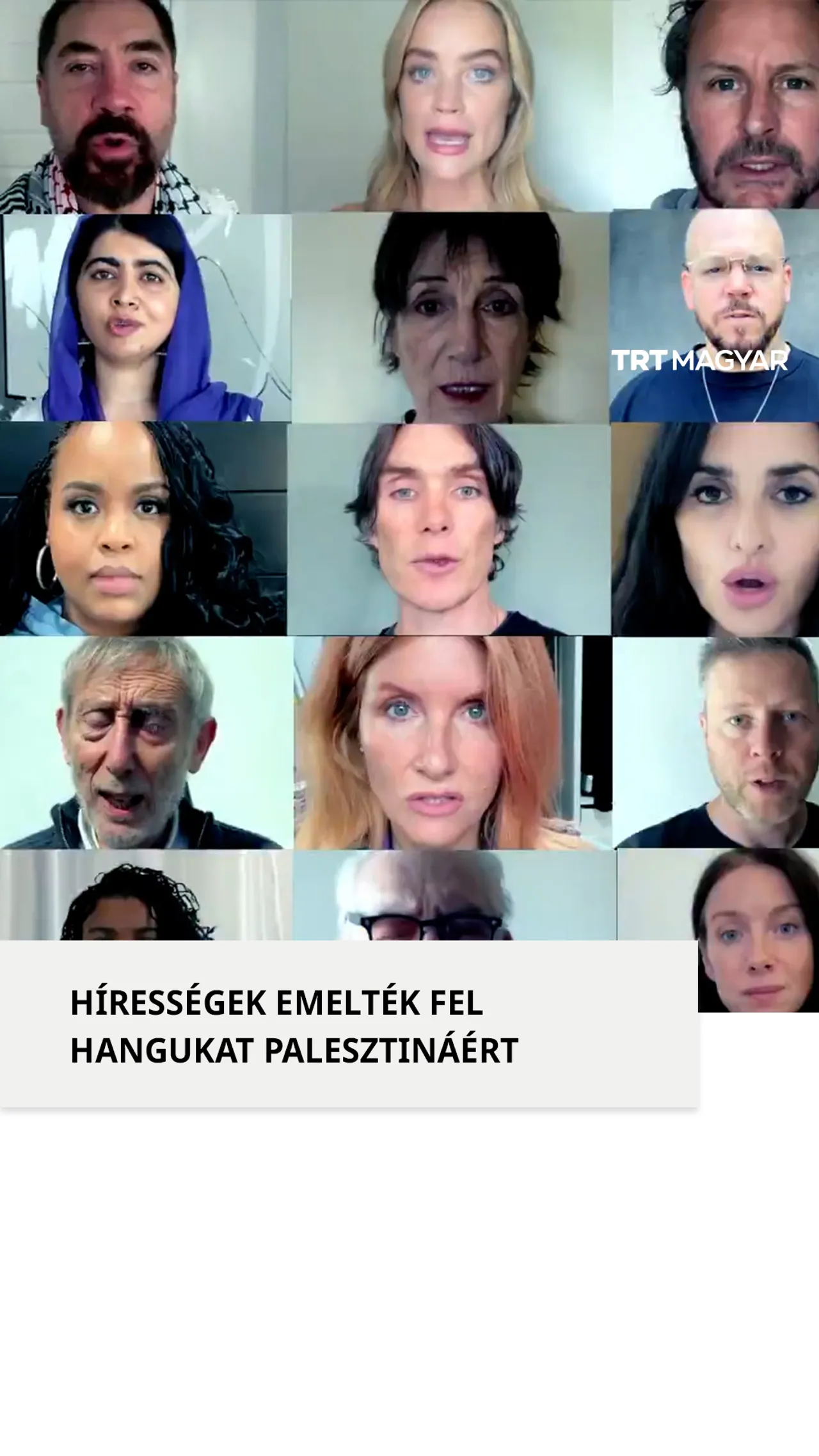 Hírességek emelték fel hangukat palesztináért