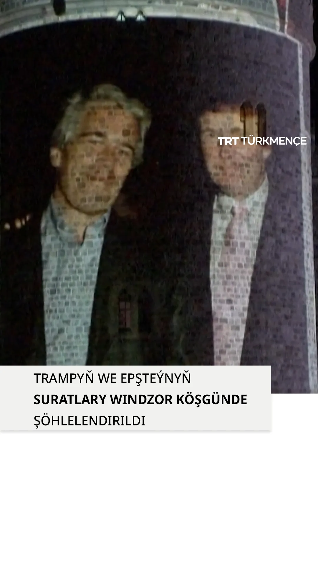 DÖRT ADAM EPŞTEÝN BILEN TRAMPYŇ SURATYNY WINDZOR KÖŞGÜNDE ŞÖHLELENDIRENDIKLERI ÜÇIN TUSSAG EDILDI