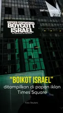 “BOIKOT ISRAEL” ditampilkan di papan iklan Times Square