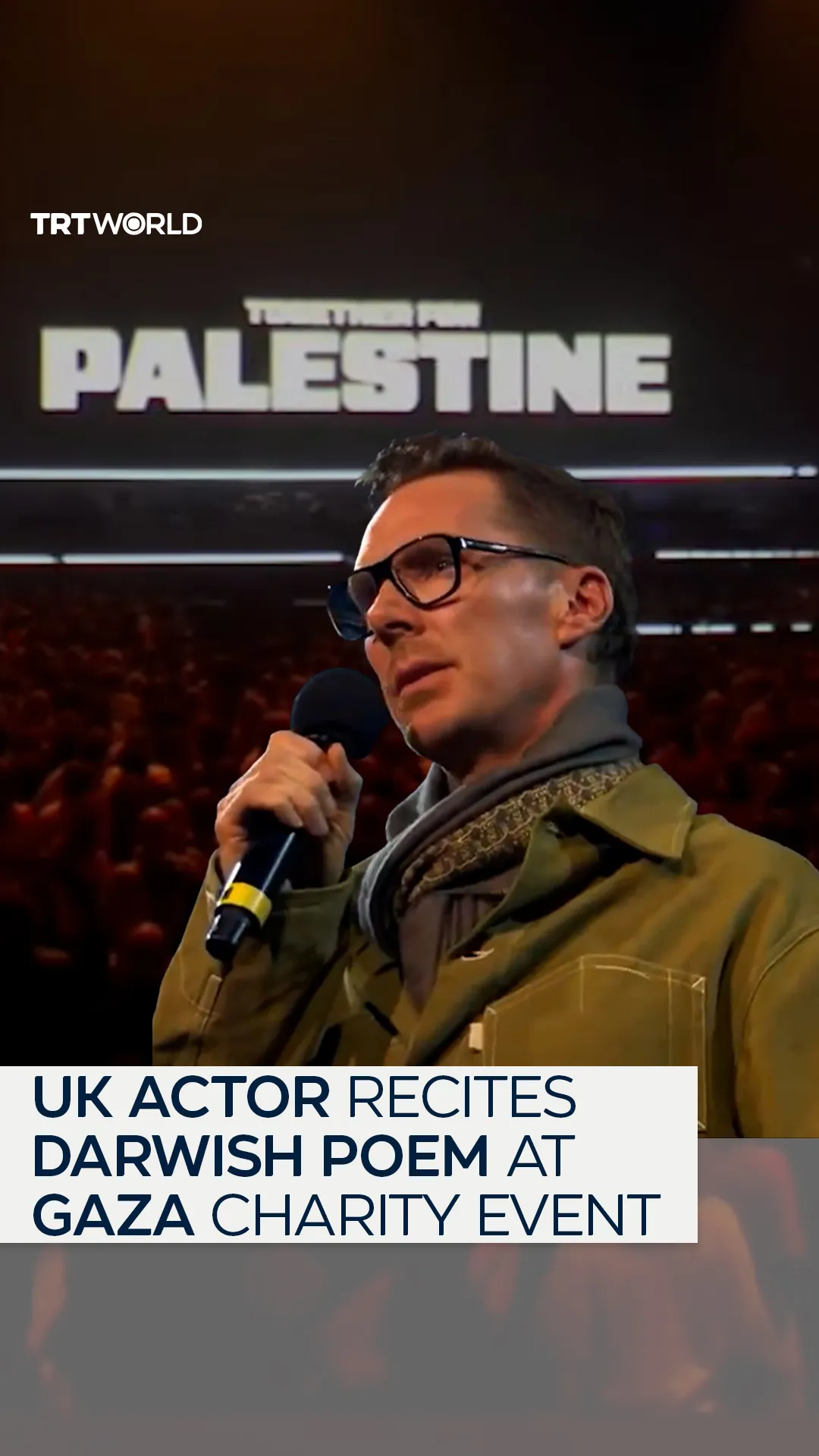 UK actor recites Darwish poem at Gaza charity event