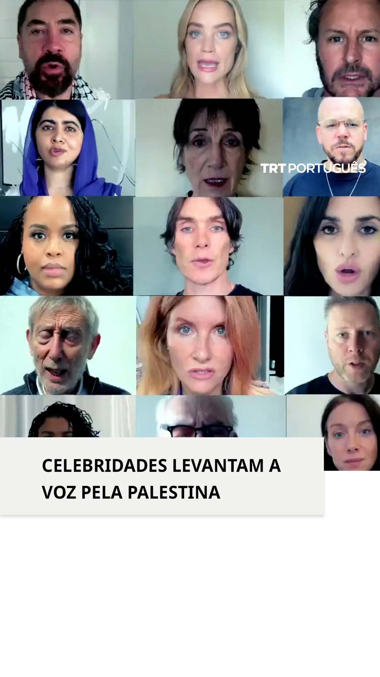 Celebridades reúnem-se num vídeo antes do concerto beneficente “Together For Palestine”
