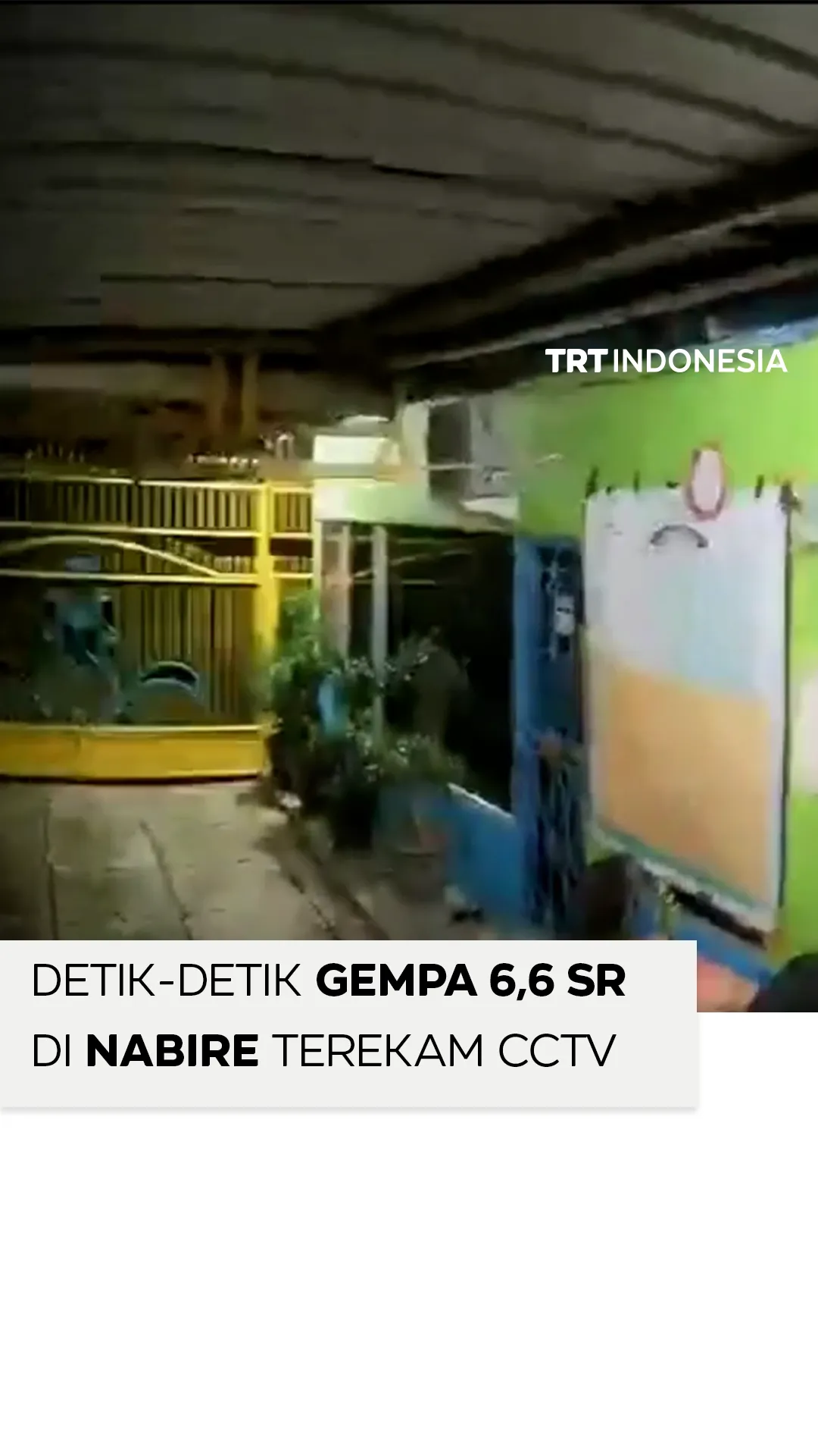 Rekaman CCTV gempa 6,6 SR guncang Nabire, jaringan komunikasi lumpuh total