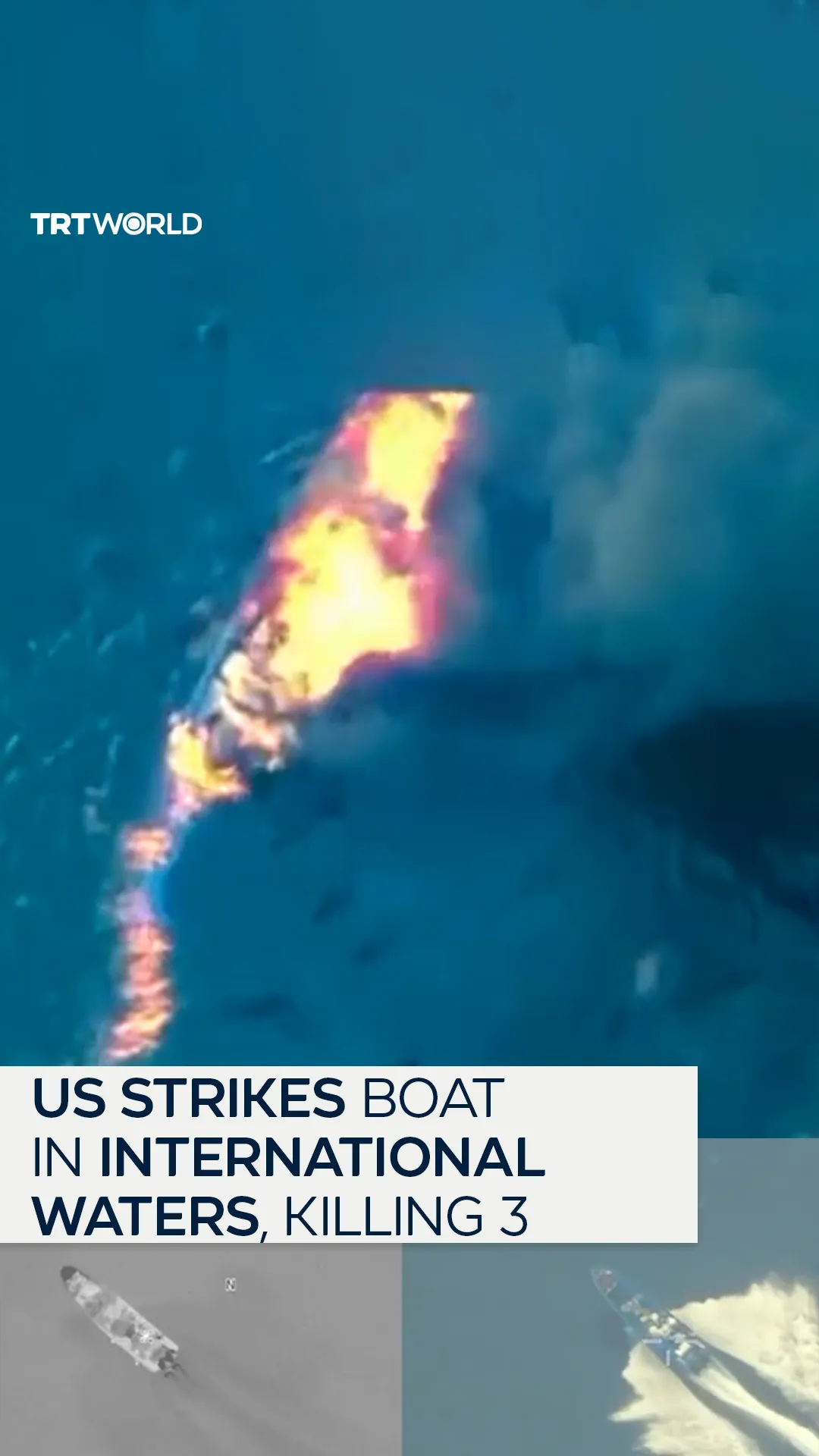 US strikes boat in international waters, killing 3