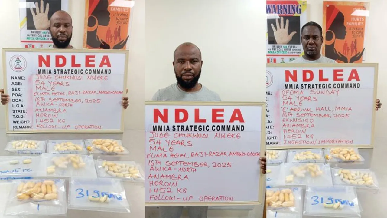 NDLEA ta kama hodar iblis da aka ɓoye cikin kwanon abinci a filin jirgin saman Legas