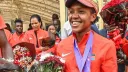 Kenyan athletes receive rousing welcome after victories in Tokyo