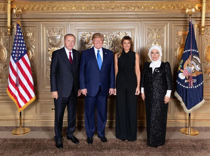 Prezydent Erdogan uczestniczy w zamkniętym przyjęciu dla światowych przywódców w Nowym Jorku, zorganizowanym przez prezydenta Trumpa