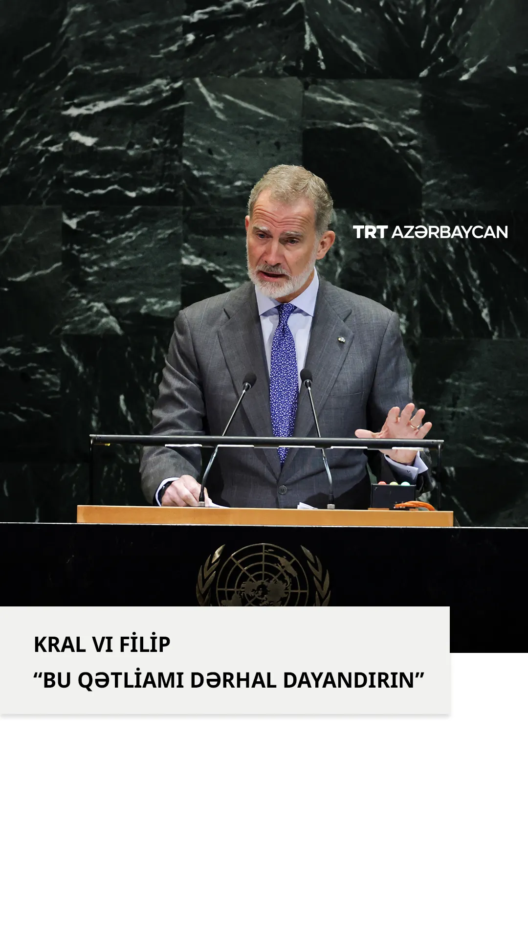 İspaniya kralı VI Filip Qəzzada atəşkəsə çağırıb