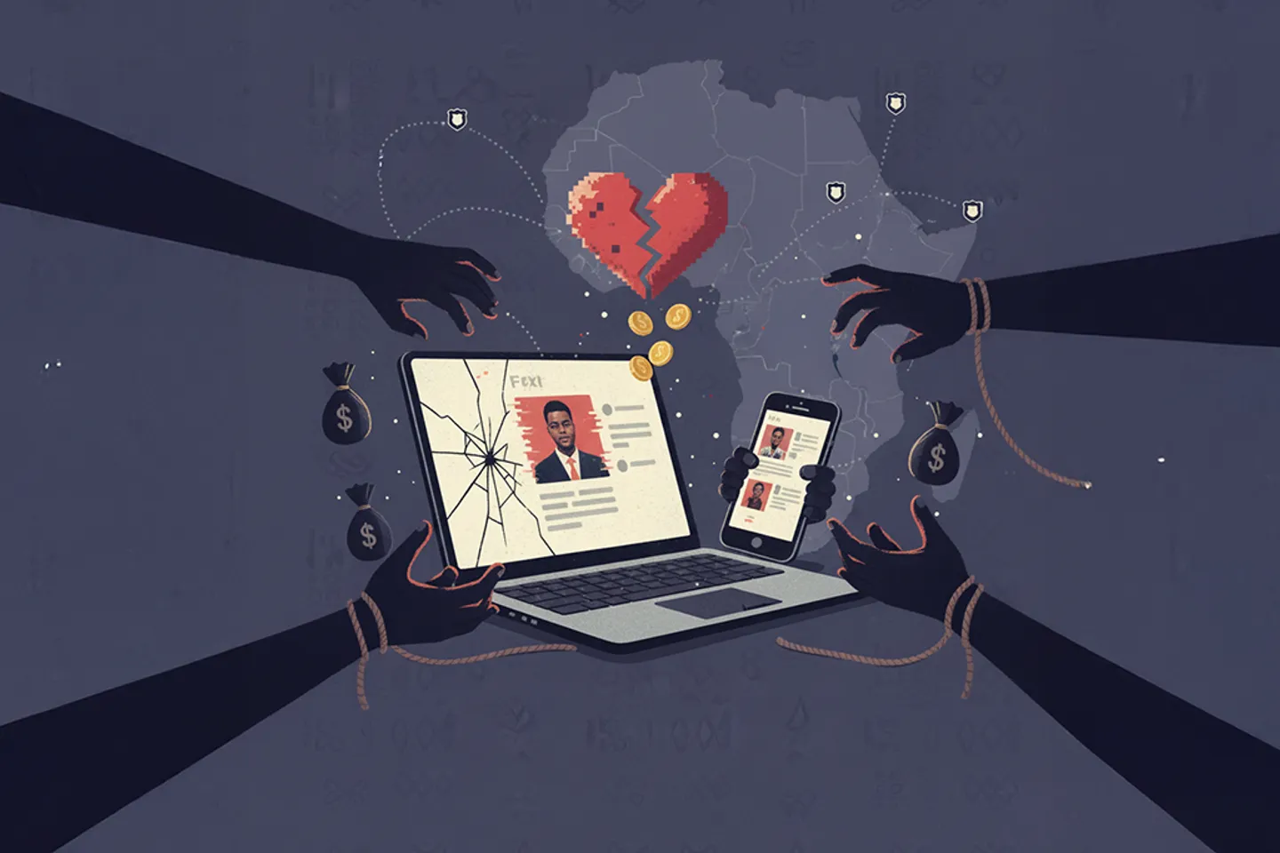 Cyberarnaques sentimentales et sextorsion: 260 arrestations en Afrique