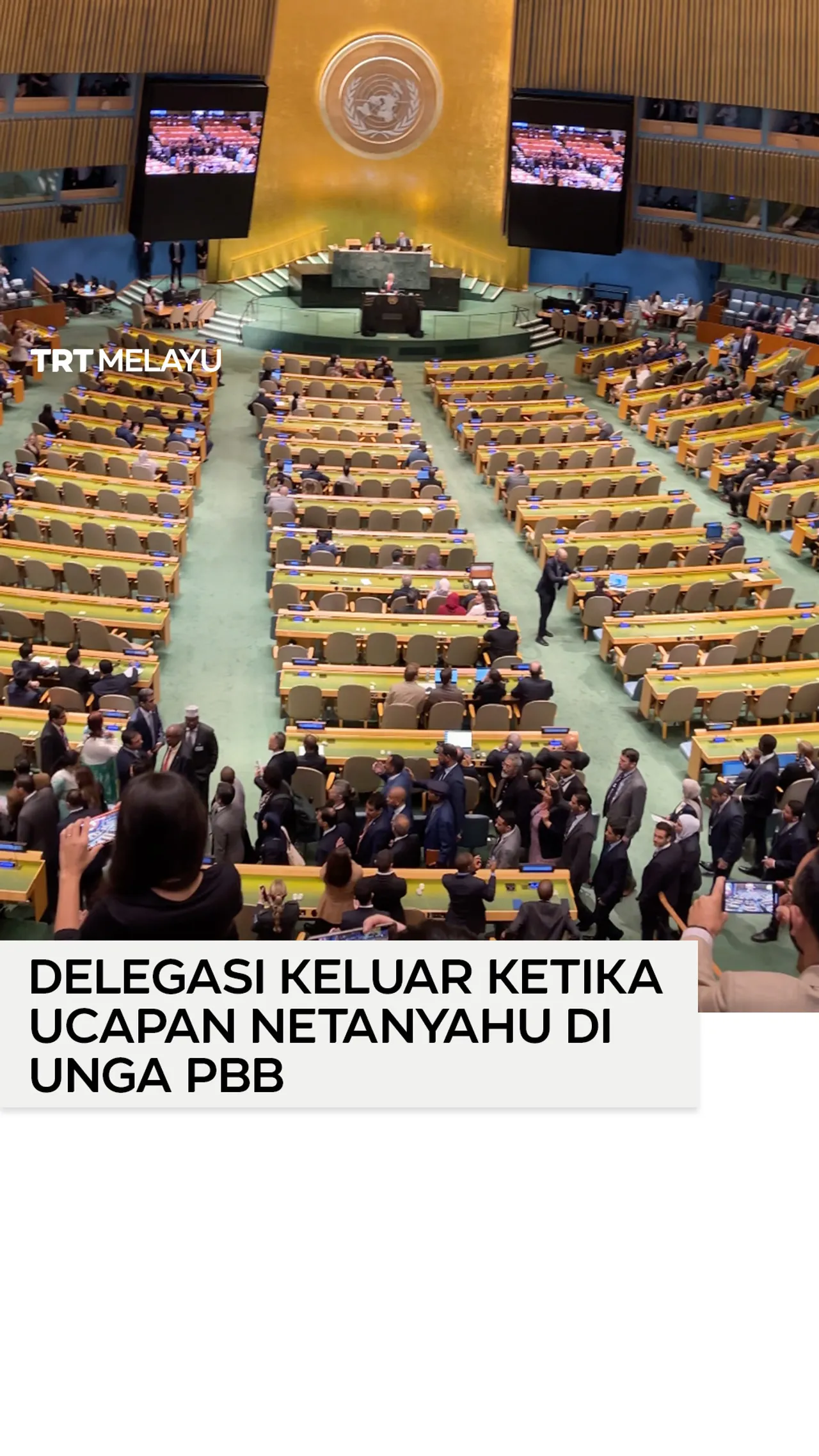 Delegasi keluar ketika ucapan Netanyahu di UNGA PBB