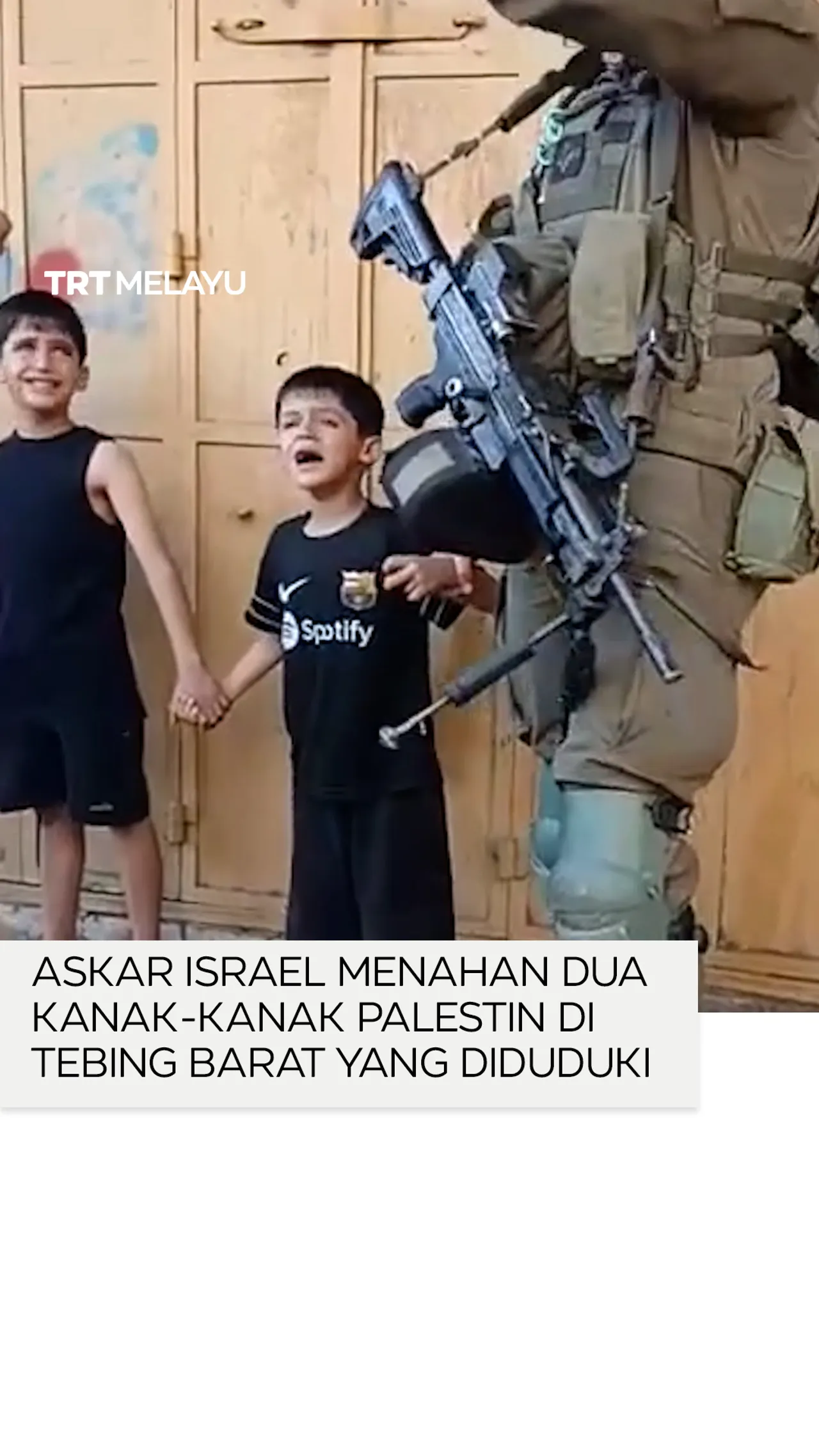 Askar Israel menahan dua kanak-kanak Palestin di Tebing Barat yang diduduki