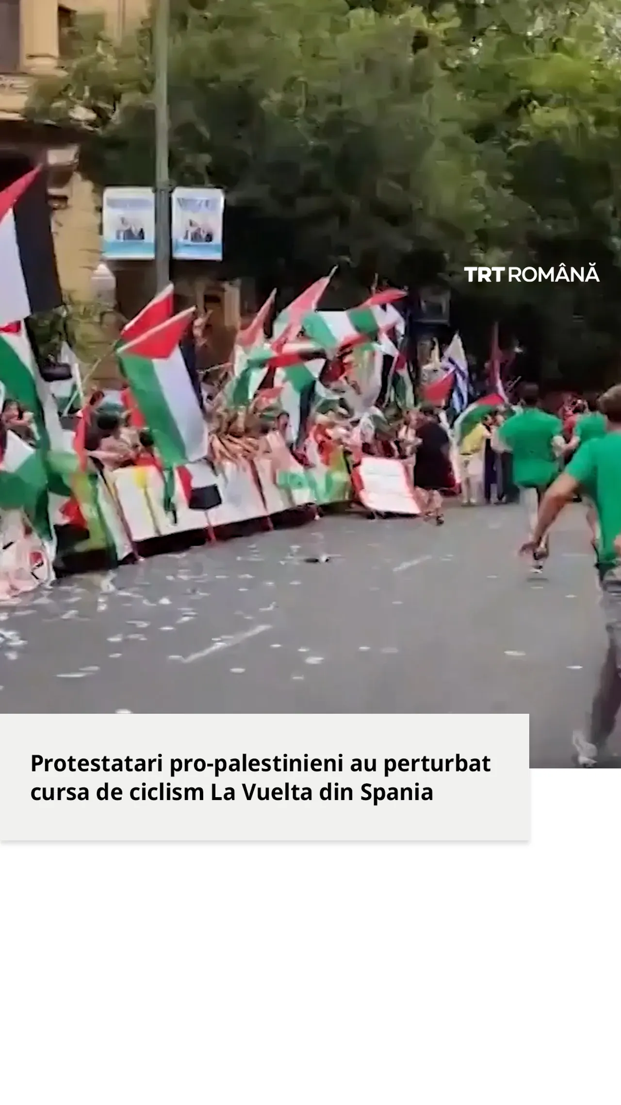 Protestatari pro-palestinieni perturbă cursa de ciclism La Vuelta din Spania