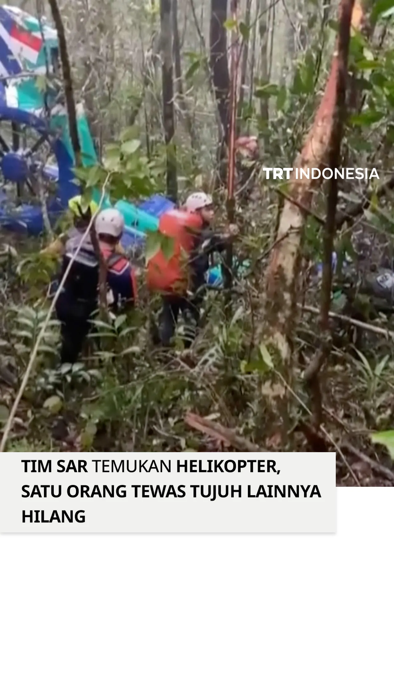 Tim SAR akhirnya menemukan lokasi jatuhnya helikopter di Kalimantan Selatan