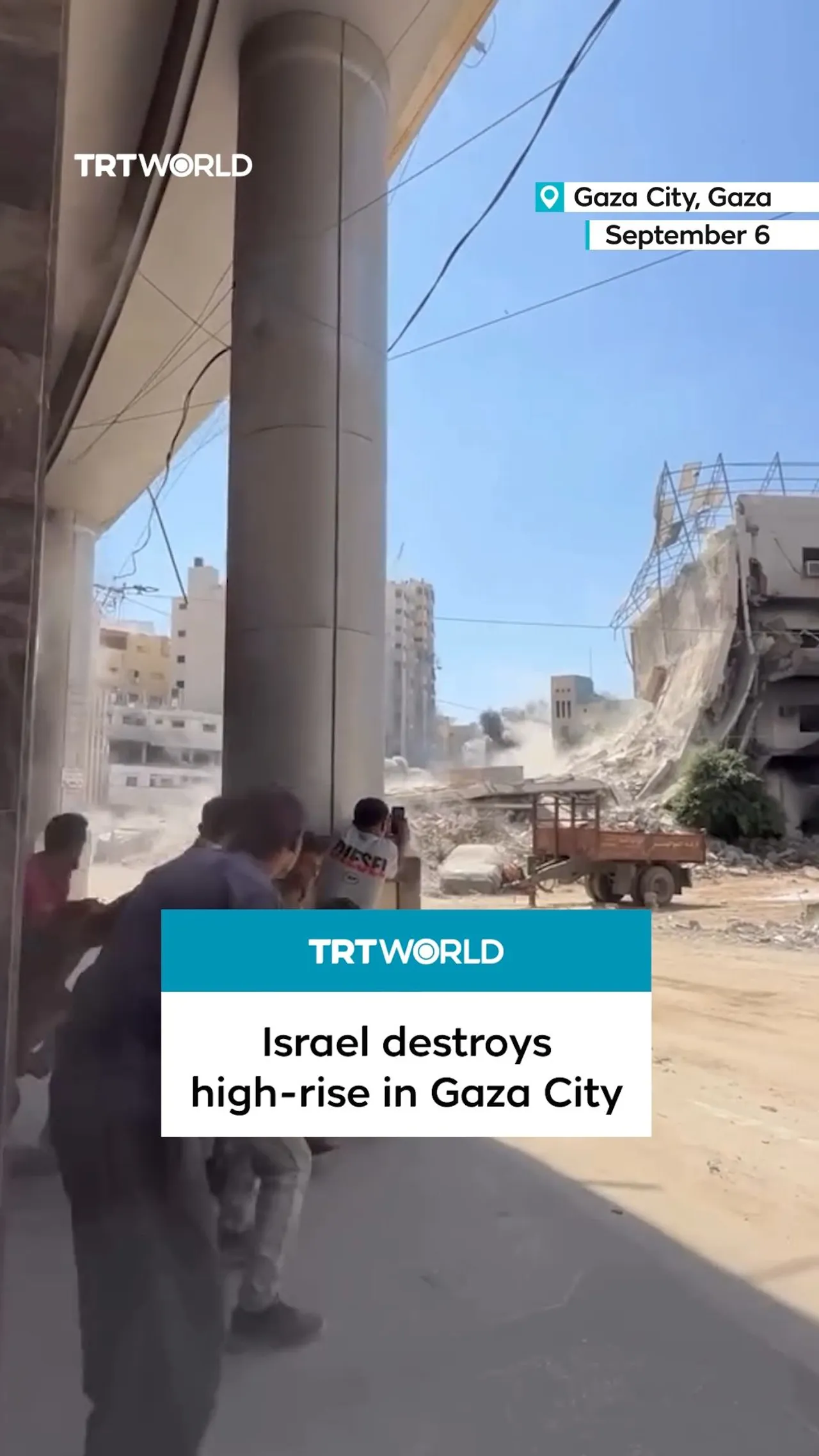 Israel destroys another high-rise building in Gaza City