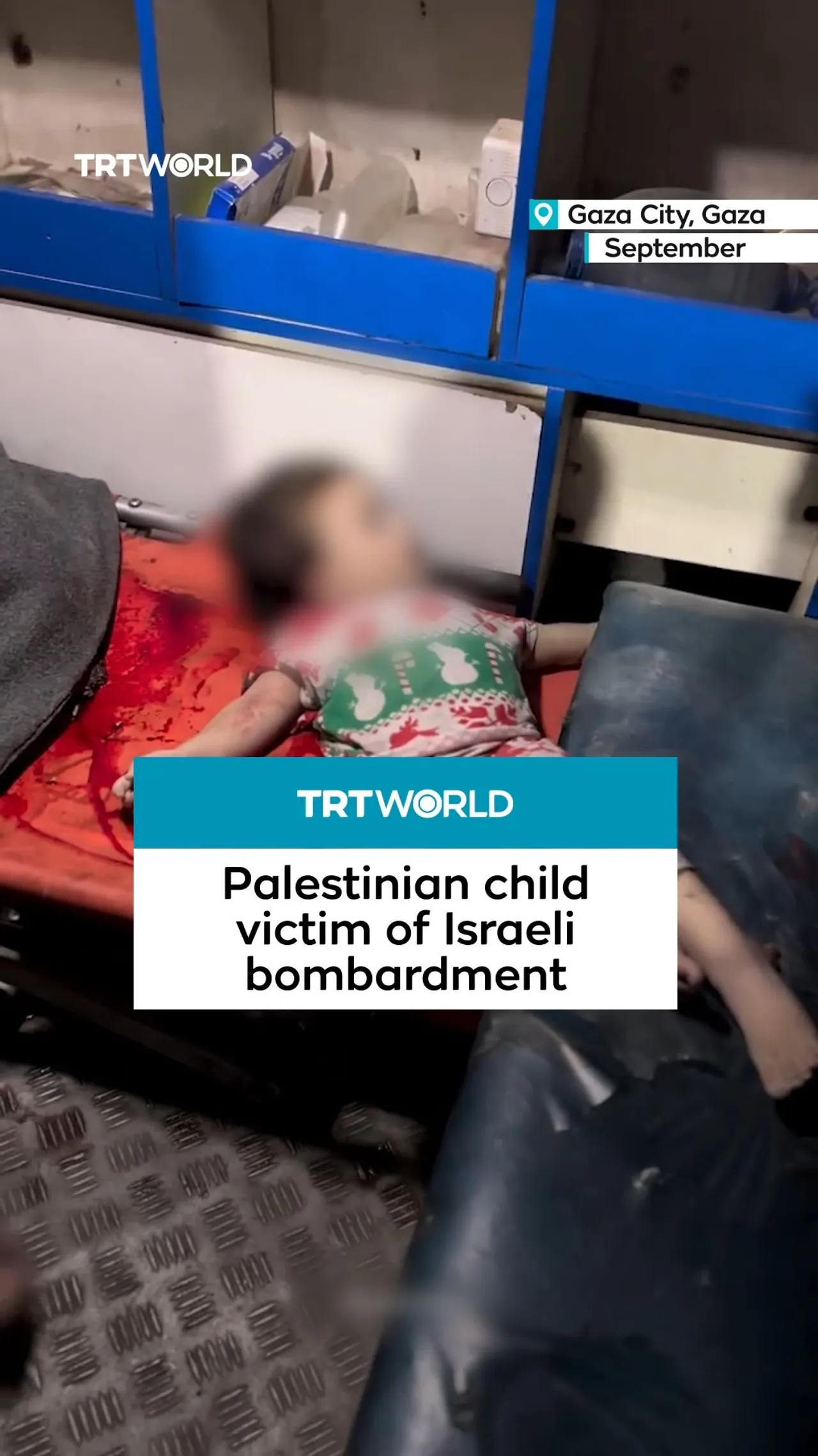 Young Palestinian girl victim of Israeli bombardment