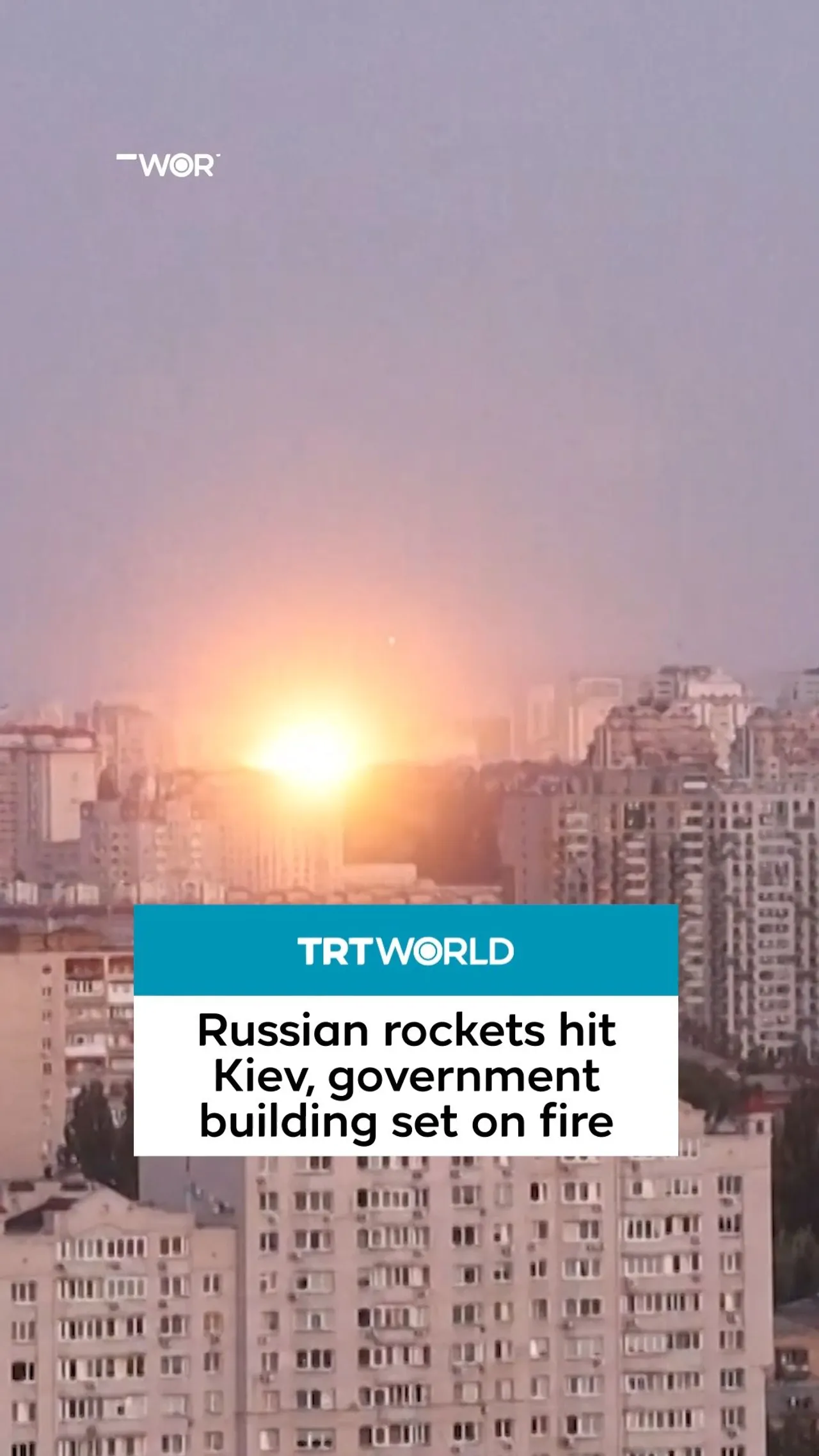 Russian attacks set Ukrainian government building on fire, kills three