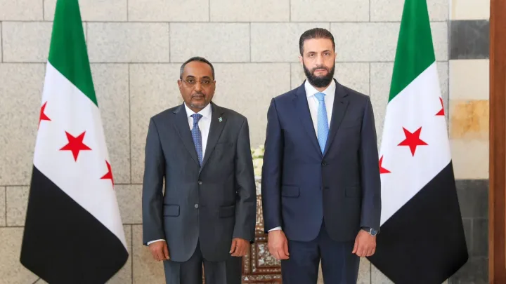 Somali ambassador to Syria presents credentials to Syrian leader