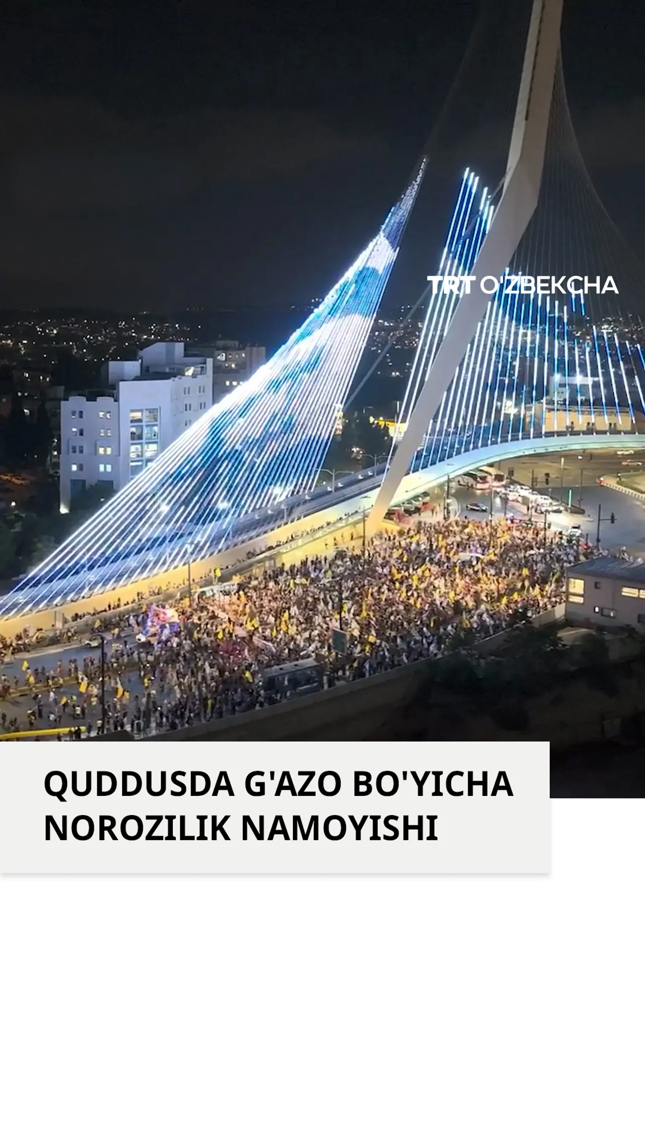Quddusda G'azo urushini to'xtatish talab qilindi