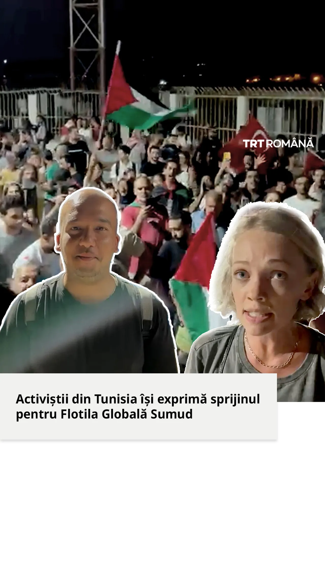 Activiștii din Tunisia își exprimă sprijinul pentru Flotila Globală Sumud