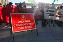 Thousands in London demand arrest of Israeli president upon arrival in UK
