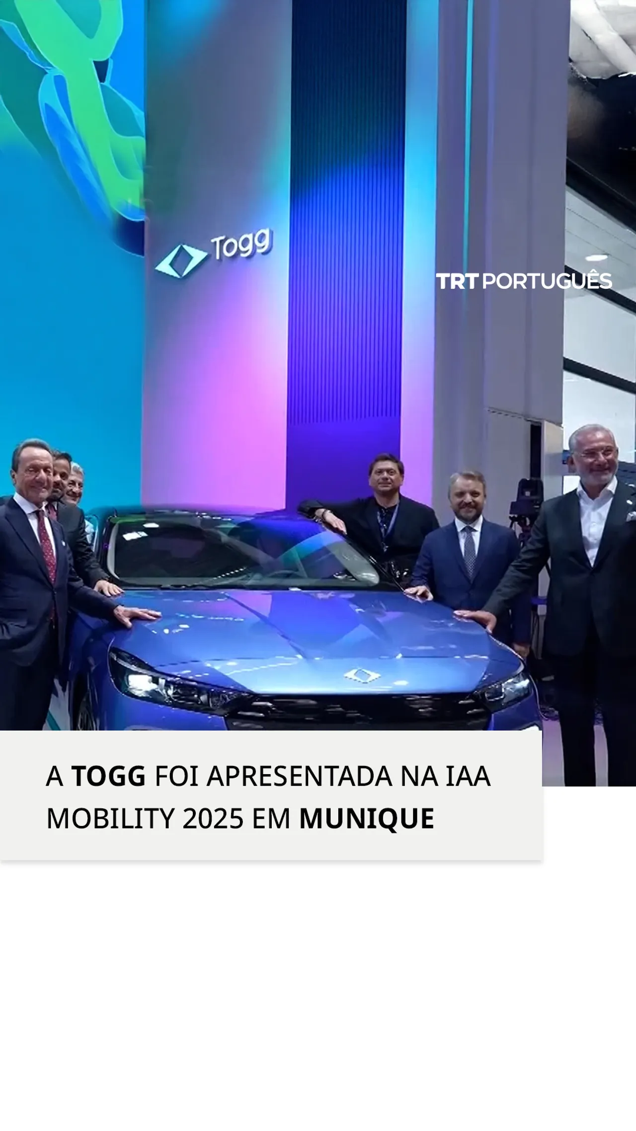 A Togg foi apresentada na feira IAA Mobility 2025, realizada em Munique