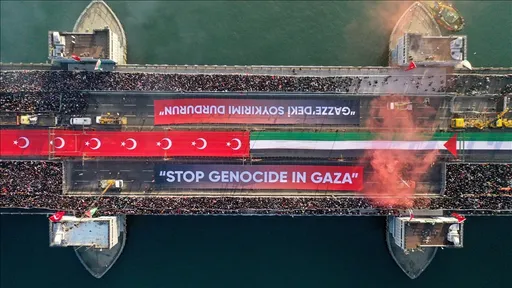 Десетици илјади граѓани на пропалестинскиот марш во Истанбул