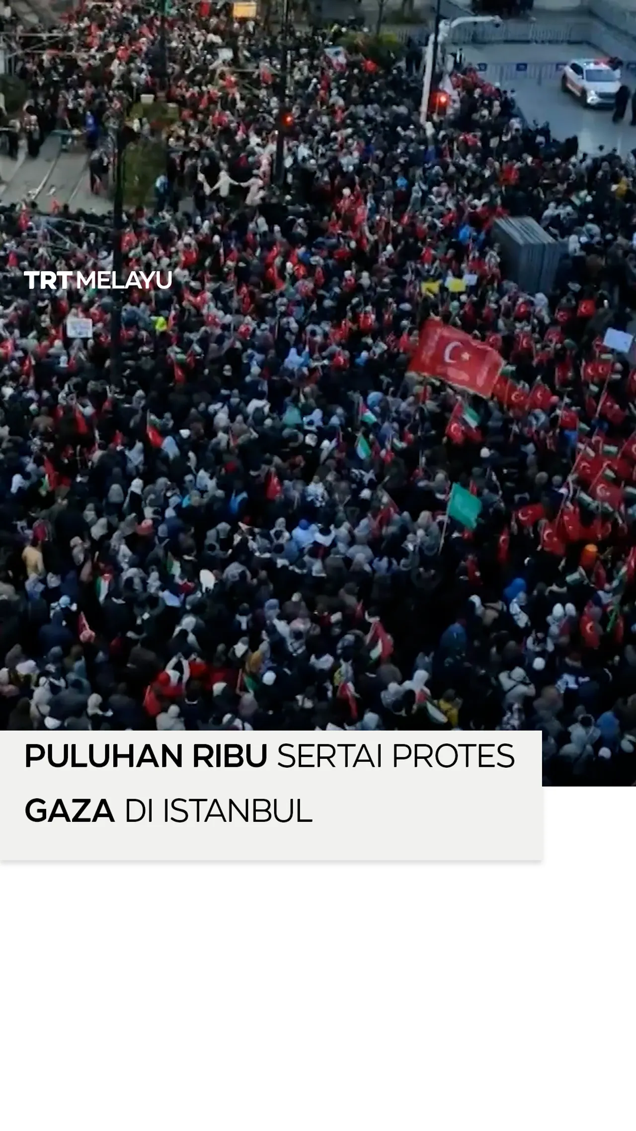 Protes pro-Palestin besar-besaran di Istanbul pada Tahun Baharu