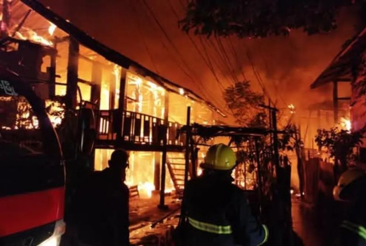 54 rumah musnah dalam kebakaran malam Tahun Baharu di Myanmar