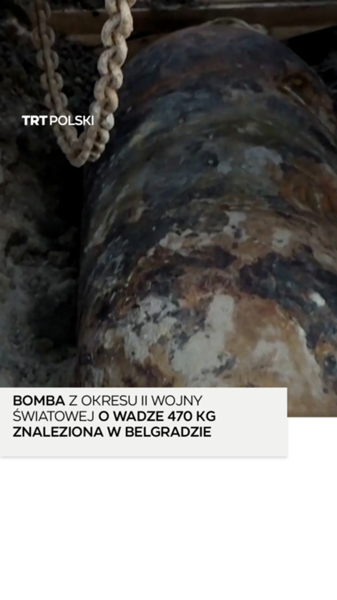 Bomba z okresu II wojny światowej o wadze 470 kg znaleziona w Belgradzie