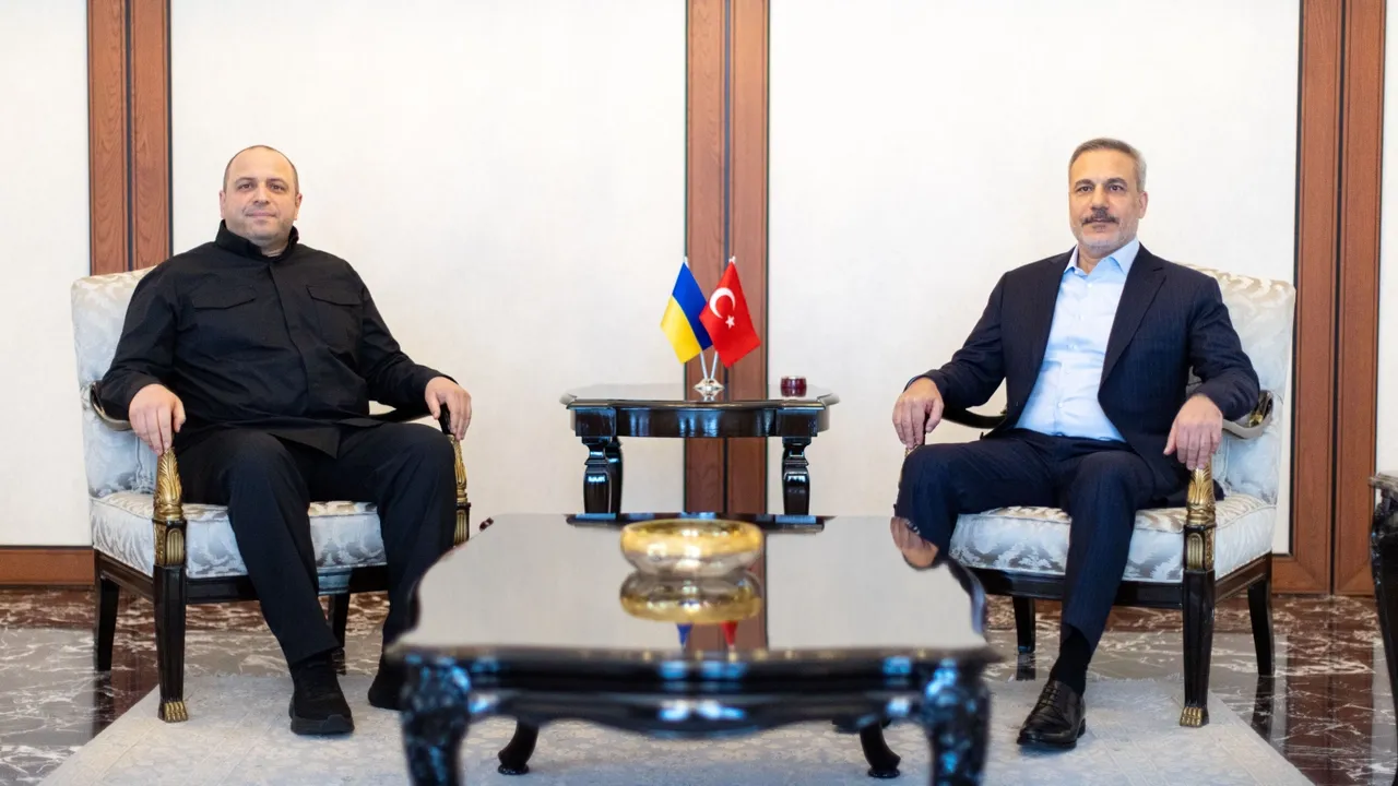 Wasiirka Arrimaha Dibadda Turkiga Fidan oo Ankara kula kulmay Madaxa Amniga Ukraine Rustem Umerov