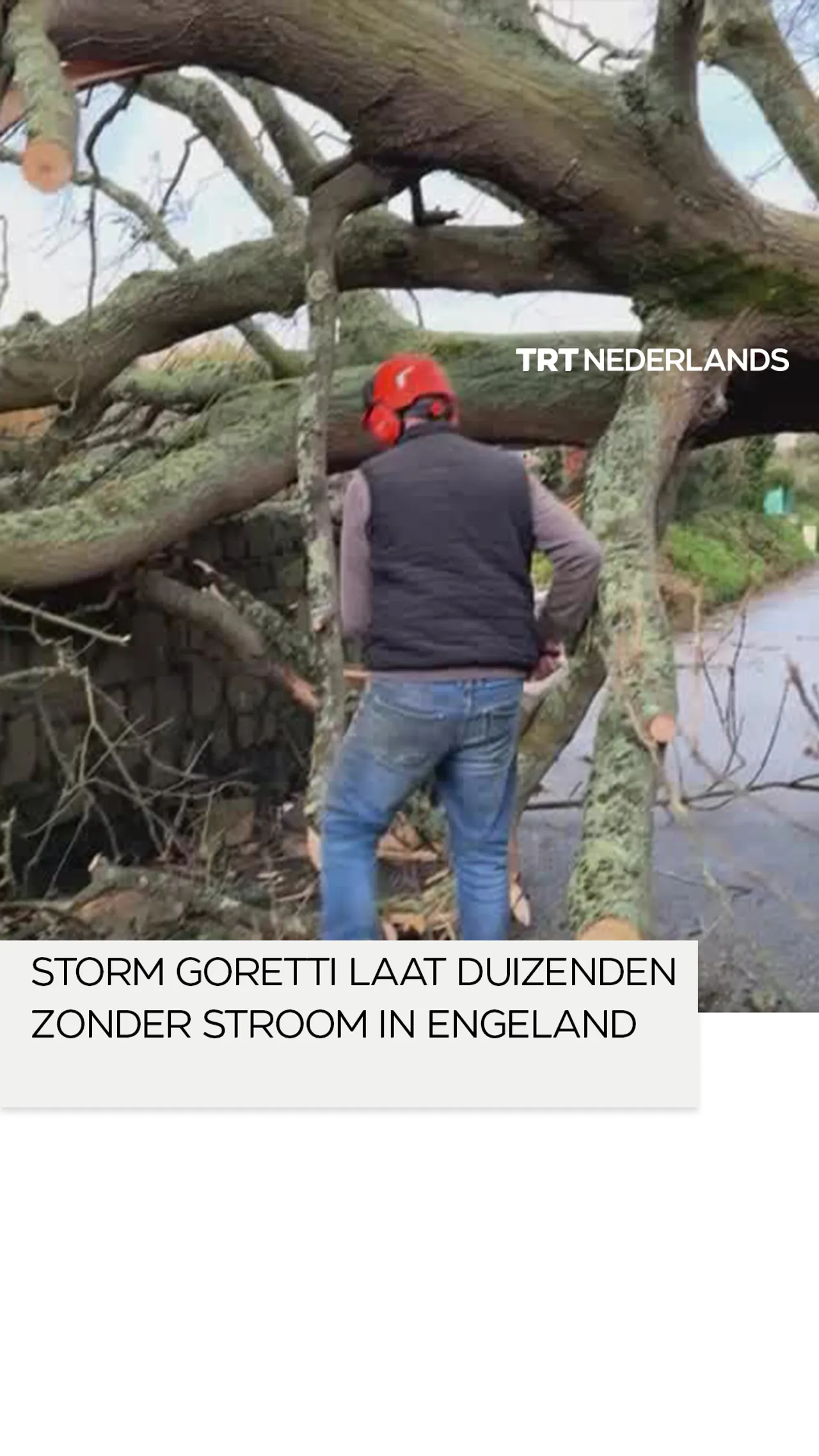 Duizenden huizen en bedrijven in Engeland zitten zonder stroom door storm Goretti